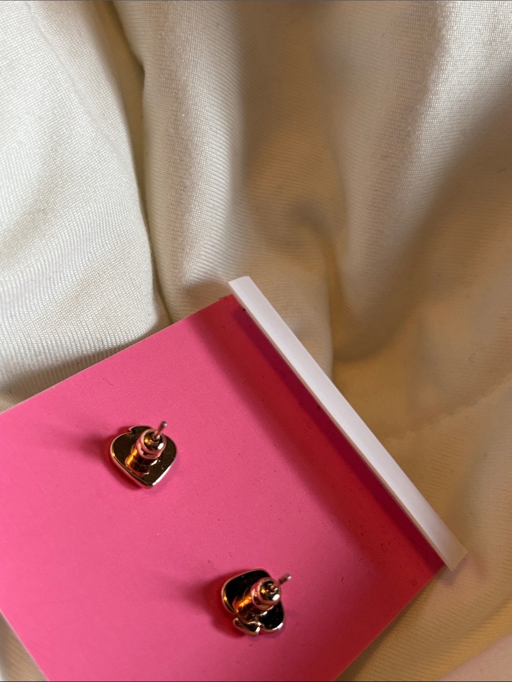 kate spade Scarlet blossom rose Gold-Tone Pink Crystal layered Stud Earrings - Picture 7 of 10